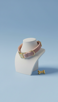 Blush Gold Velvet Dog Collar