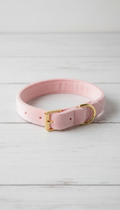 Pastel Pink Velvet Dog Collar