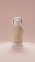 Champagne Cream Knit Dog Sweater