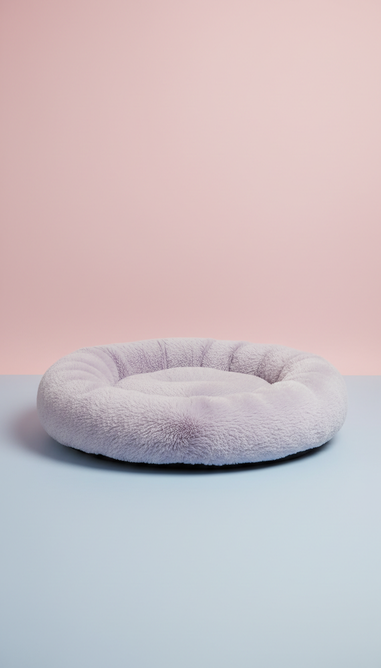 Lavender Mist Plush Cat Bed